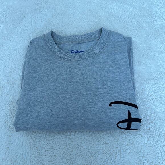 Disney Mickey Mouse Gray Stripped Long Sleeve Spirit Jersey - Size M - Picture 1 of 7
